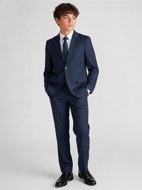 Collection by Michael Strahan Boys Navy Blue Suit Set Blazer & Dress Pants 14R